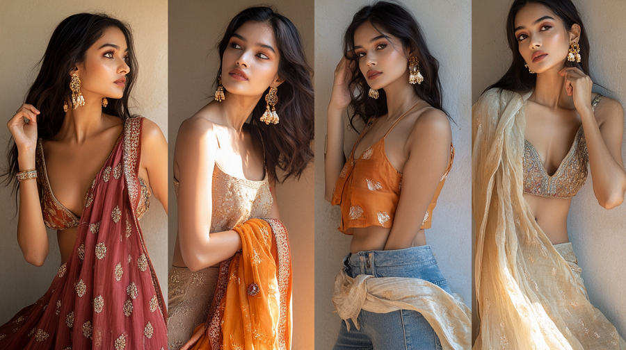 Types of kurtis explained — styles, necklines and cuts guide, handcrafted Indo-western kurtis by House of Falguni