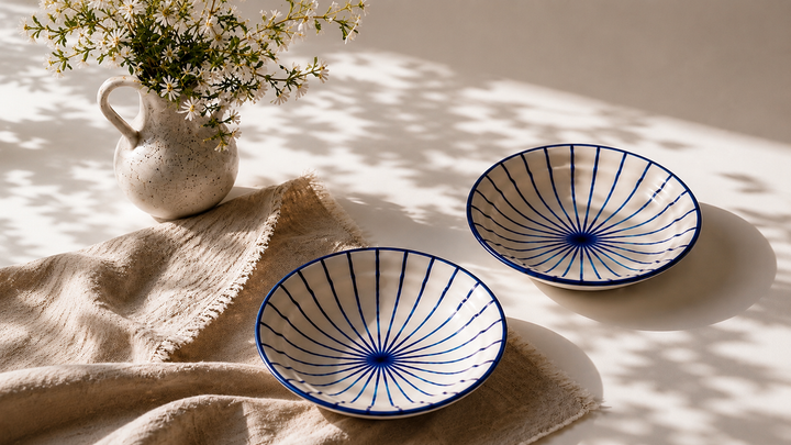 Coastal Bloom Pasta Plates