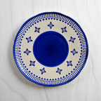 Heritage Blue Ceramic Quarter Plates — hand-painted blue ceramic quarter plates styled, set of 2, House of Falguni