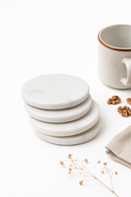 Table Companions — hand-carved marble coasters, set of 4, House of Falguni