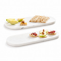 Quiet Table Marble Tray — hand-carved oval marble serving and vanity tray, House of Falguni