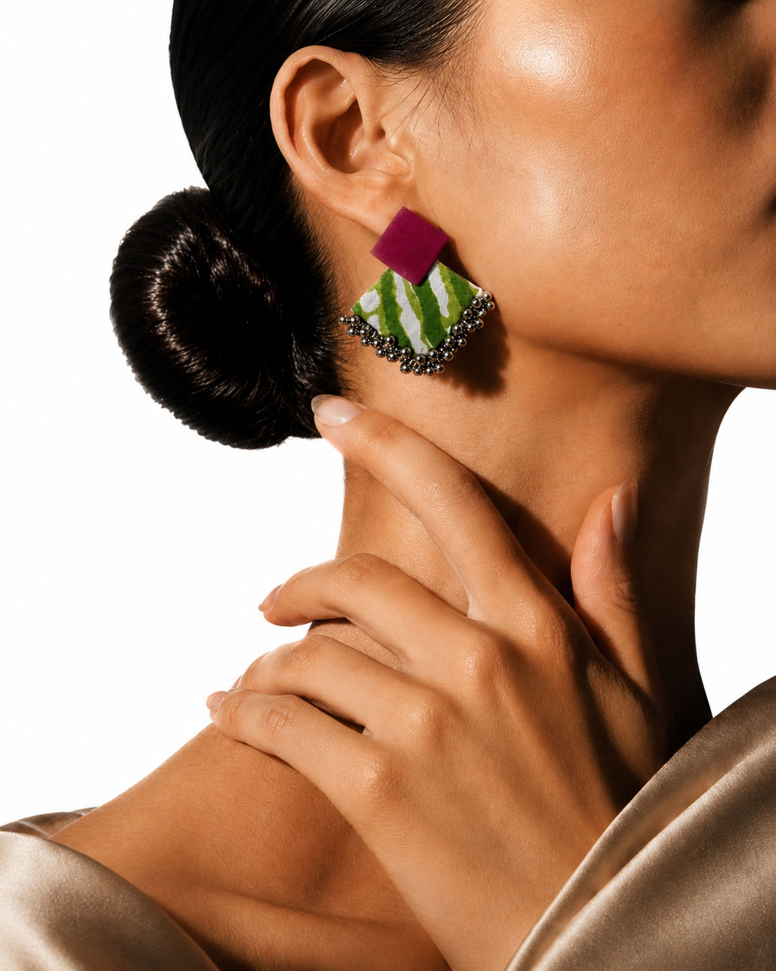 Geometric Ghungroo Earrings "A Handcrafted Ethnic Fusion Jewellery"