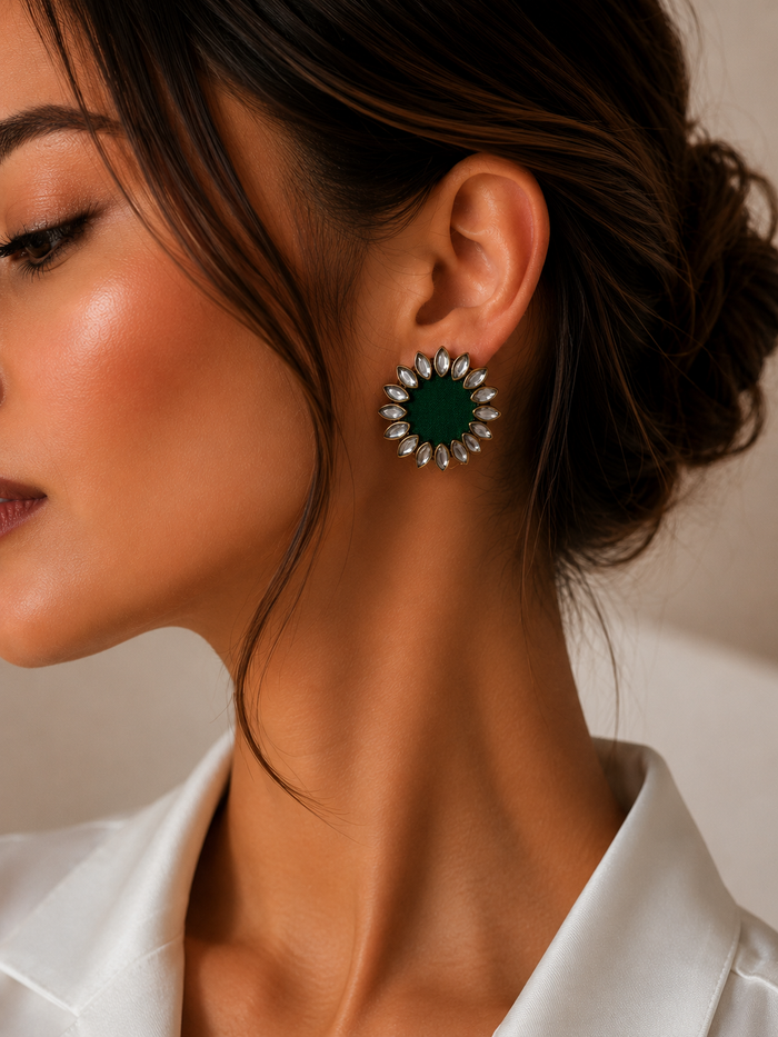 Ghungroo Stud Earrings — handcrafted ethnic ghungroo stud earrings for women India
