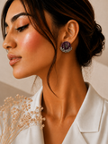 Ruby Drops Earrings — handcrafted ruby red ethnic drop earrings for women India
