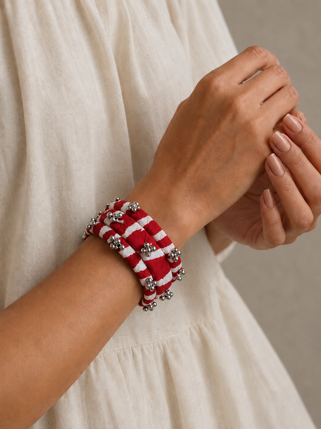Lariya Bangles — handcrafted colourful bangle set for women, side view