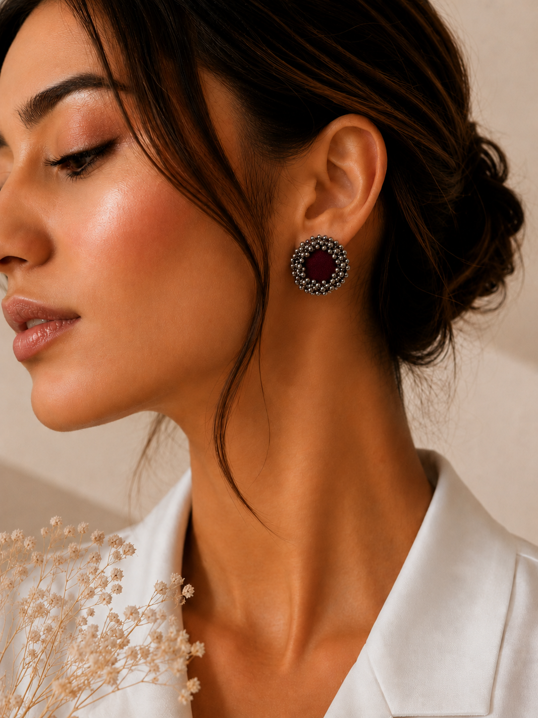 Ghungroo Stud Earrings — traditional ghungroo stud earrings for women, detail