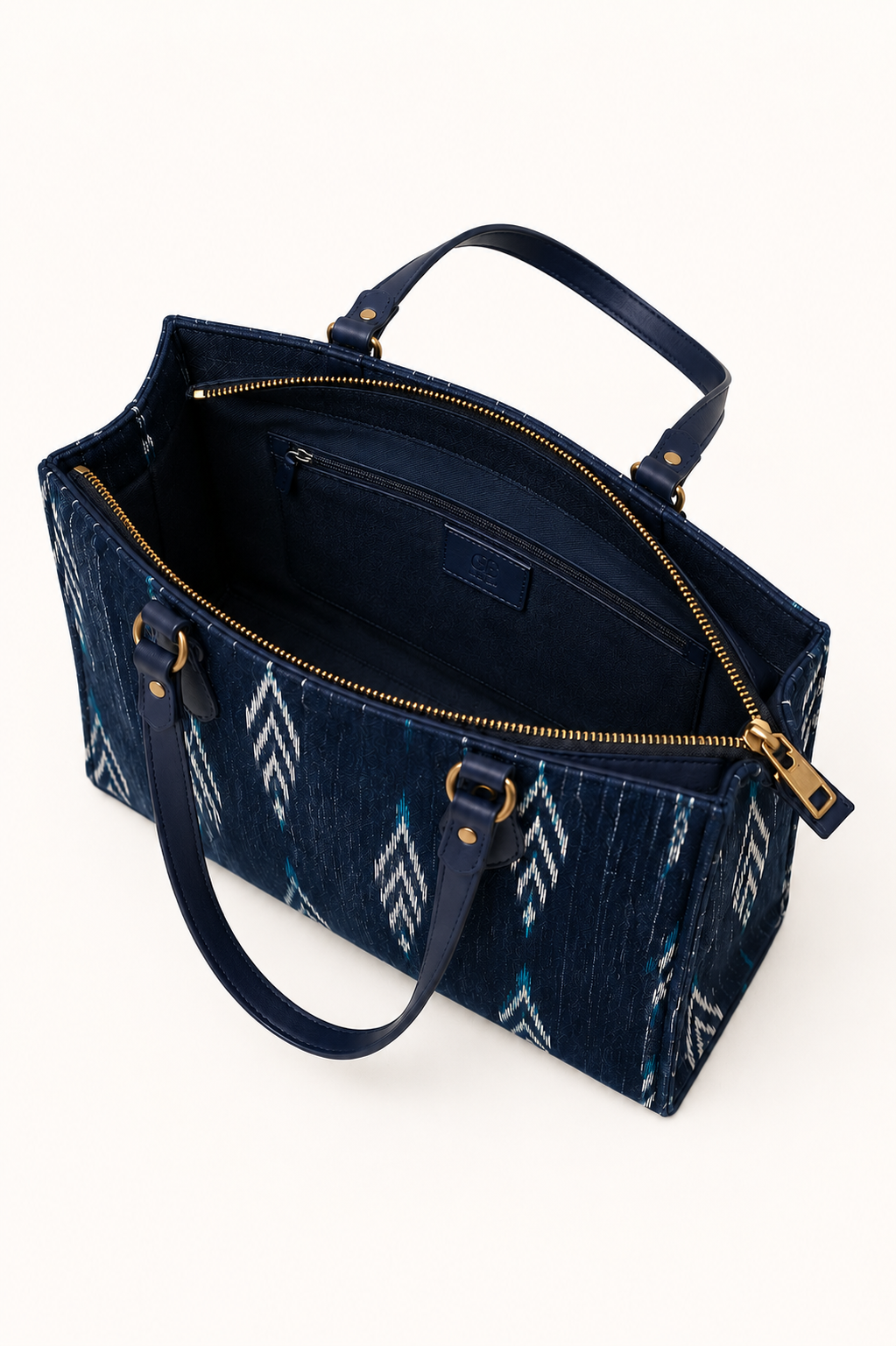 Ikat laptop tote bag for women — ethnic fusion office work bag, House of Falguni