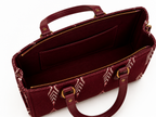 Women's handwoven ikat tote bag — office laptop work bag, ethnic fusion, India