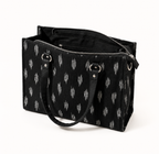 Women's ikat laptop tote — handwoven office work bag, handcrafted in Ahmedabad
