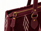 Ikat tote bag for women — handwoven vegan leather work bag, House of Falguni Ahmedabad