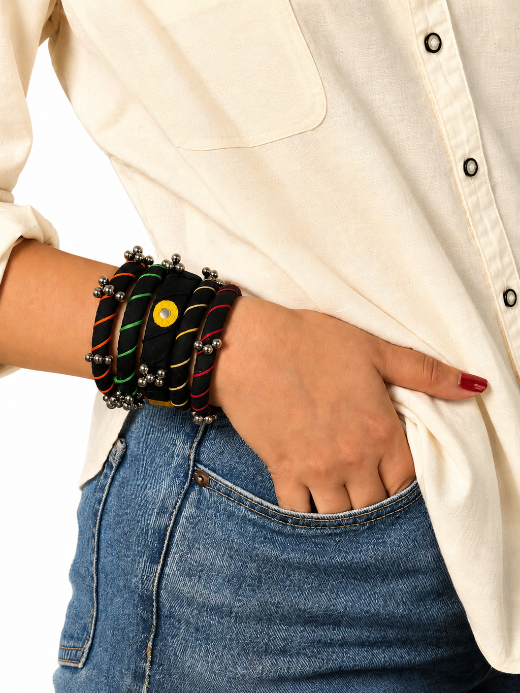 Rangriti Charm Bangles — colourful ghungroo charm bangles for women, handcrafted, House of Falguni