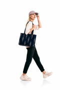 Ikat Tote Bag — handwoven ikat laptop work tote for women, handcrafted in Ahmedabad, House of Falguni