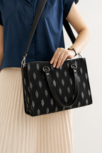 Ikat Tote Bag — handwoven ikat work tote for women, laptop bag, handcrafted, House of Falguni