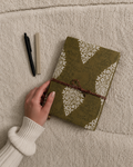 Olive Dabu Block Print Fabric Diary, 200 Unruled Pages