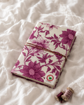 Blush Garden Block Print Fabric Diary, 200 Unruled Pages