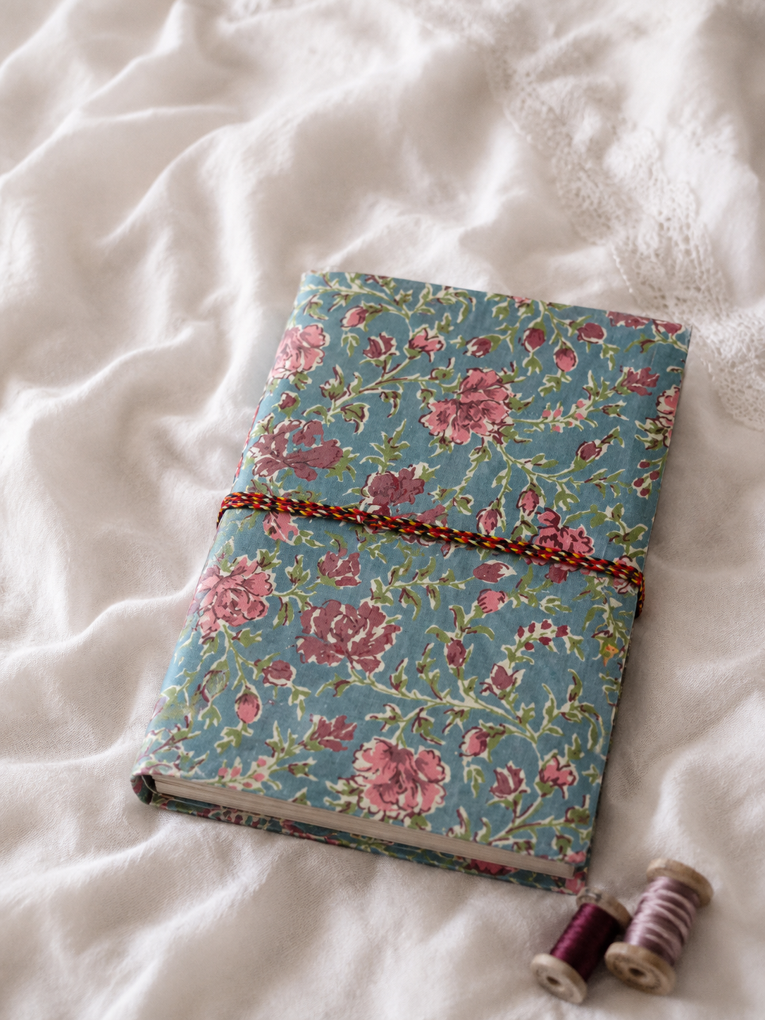 Katha Fabric Diary — Bahar Medley multicolour ditsy floral handcrafted notebook India