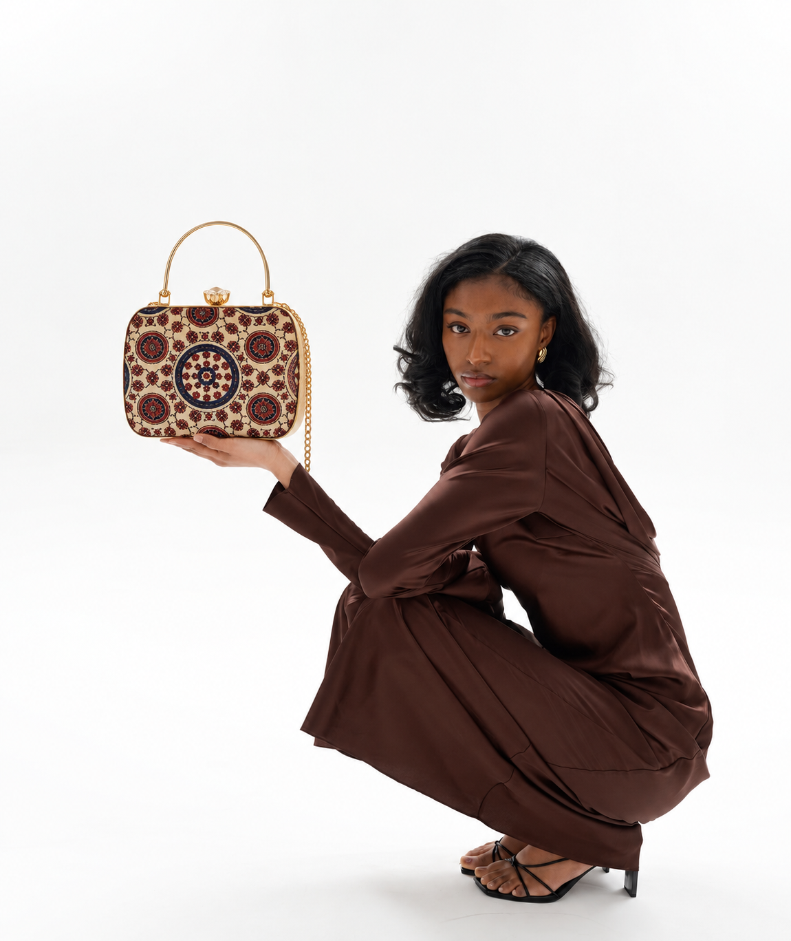 Aaina Mashru Silk Handbag