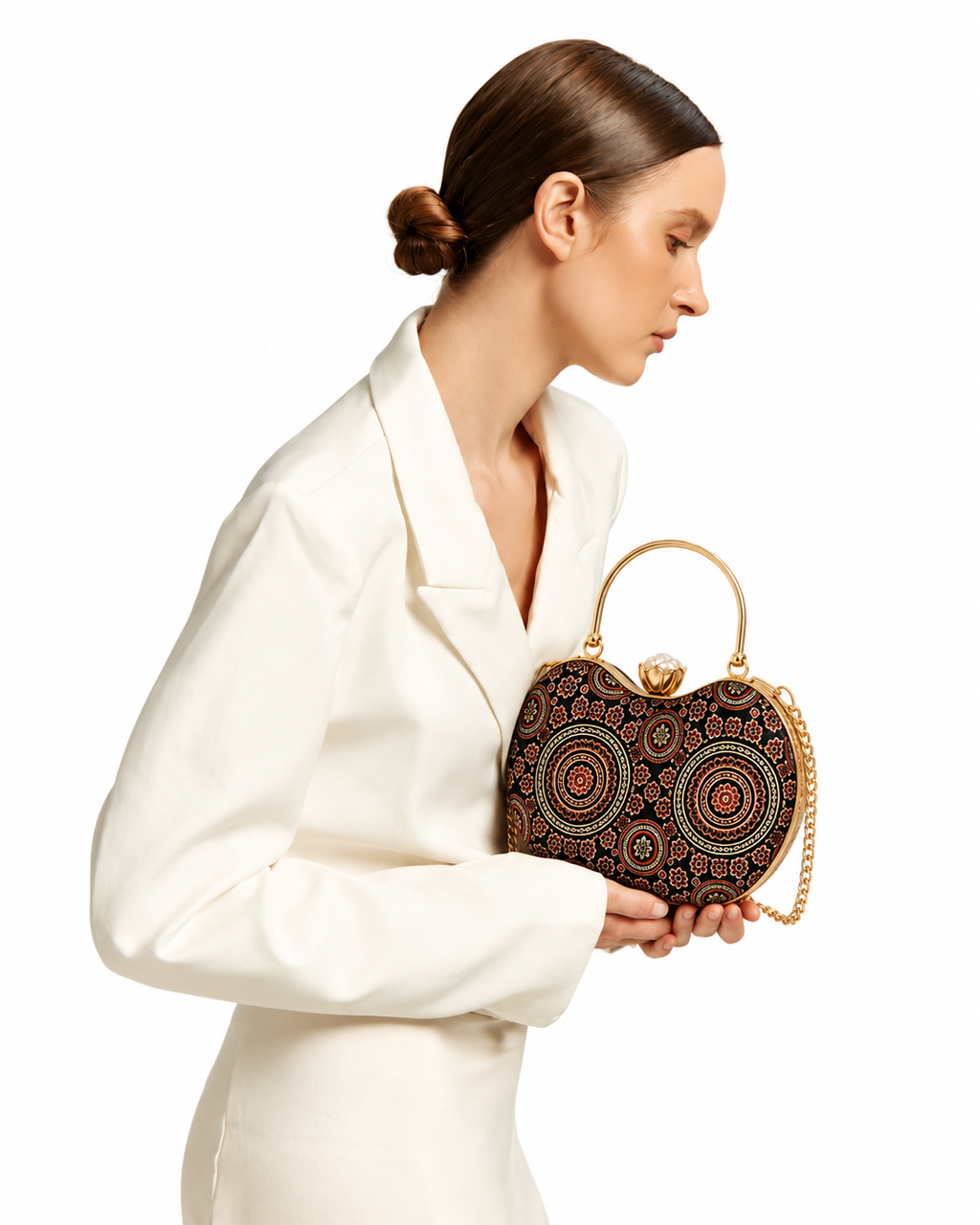 Kaali Adaa Mashru Silk Handbag