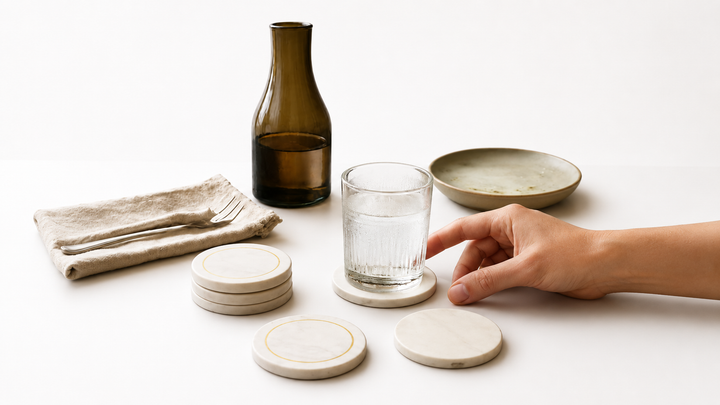 Table Companions Marble Coasters
