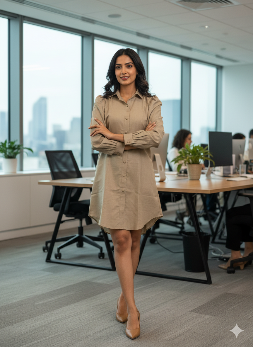 Ibrik Shirt Dress+Ibrik accents