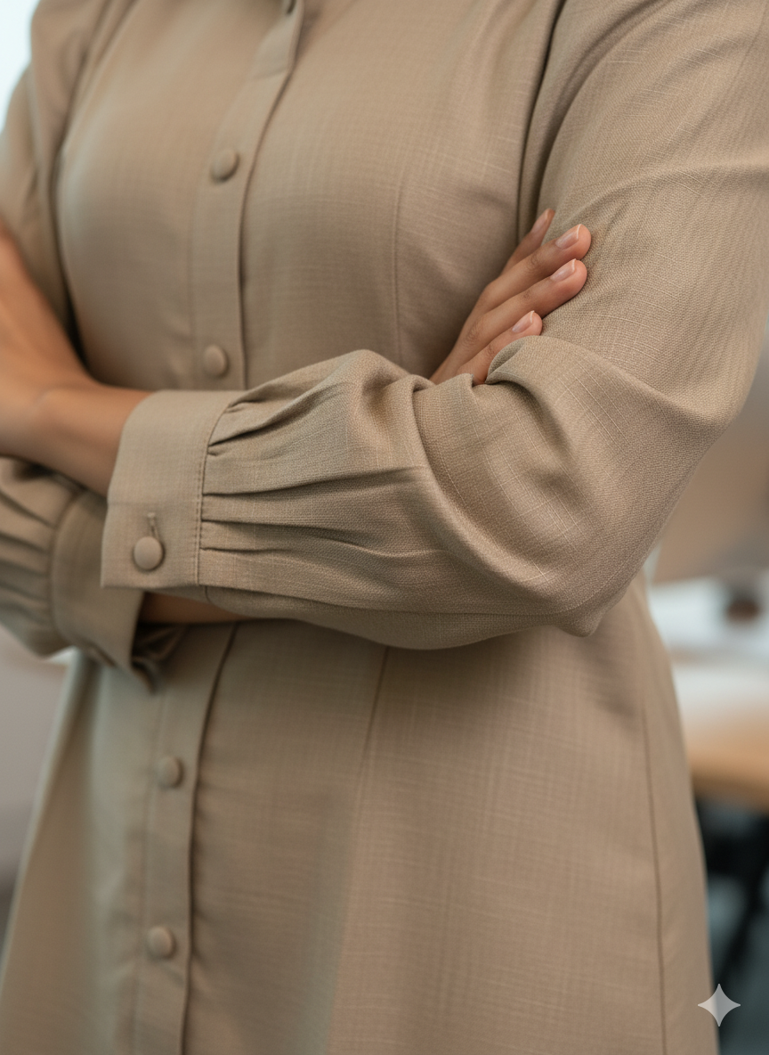 Ibrik  Shirt Dress- Understated Power, Effortlessly Defined