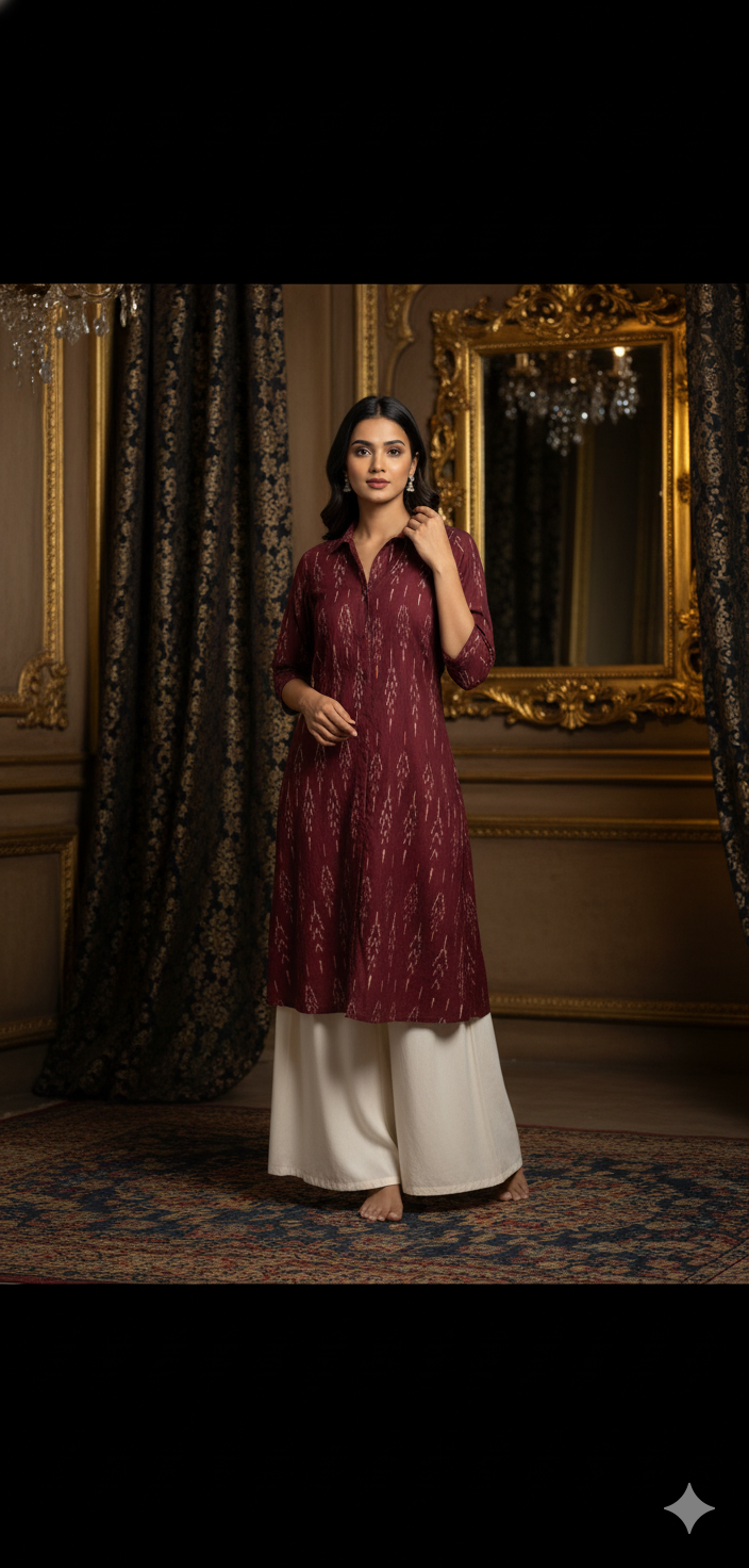 Ruby Raga Collar Kurta