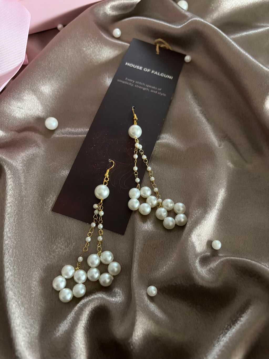 Pearl Gift Box contents — handcrafted earrings gift set House of Falguni