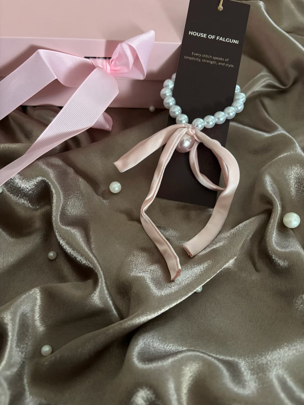 Pearl Gift Box detail — handcrafted pearl jewellery gift set India