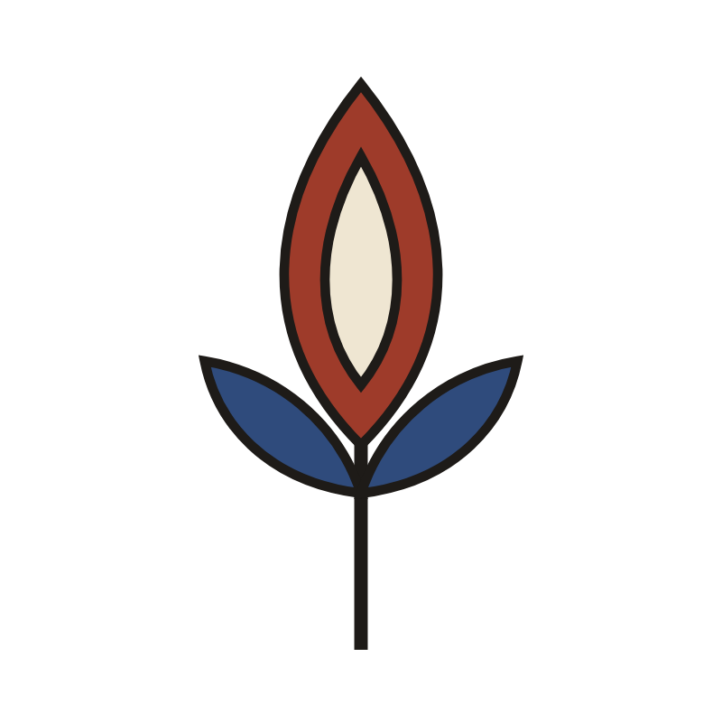 Champakali, the bud motif of Ajrakh, drawn in indigo and madder by House of Falguni