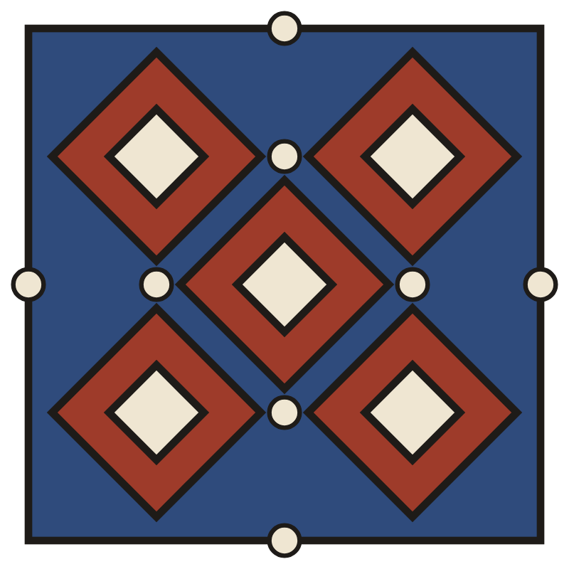 Jaal, the lattice motif of Ajrakh, drawn in indigo and madder by House of Falguni