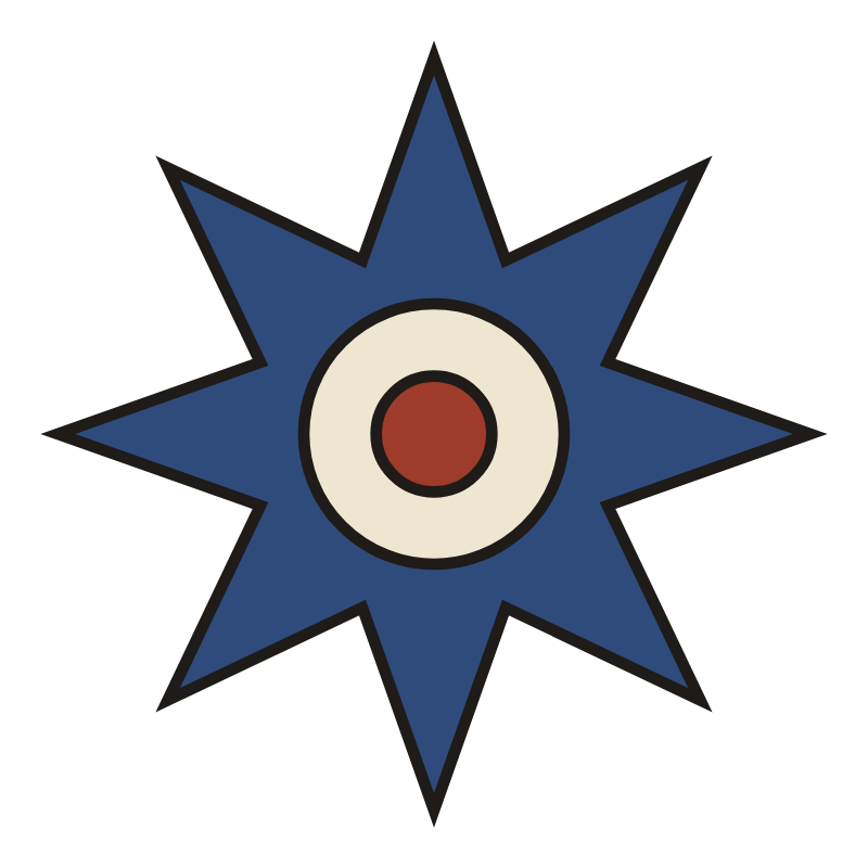 Eight-pointed star, the night sky motif of Ajrakh, drawn in indigo and madder by House of Falguni