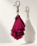 Jamuni Berry Silk Tassel Bag Charm