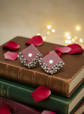 Blush Mirage Earrings in pink — handcrafted festive earrings for women India