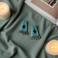 Kamal Drops Earrings in green — handcrafted lotus-inspired ethnic drop earrings India