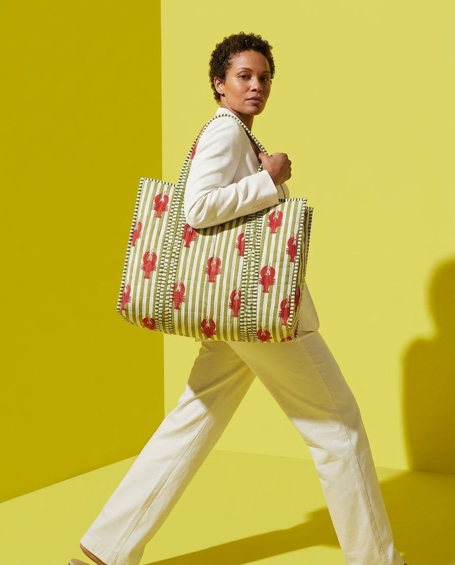 Aakar Large Quilted Cotton Tote